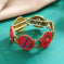 elastic turquoise bracelet | adjustable boho bangle | vintage tribal jewelry | ultrasonic cleaning