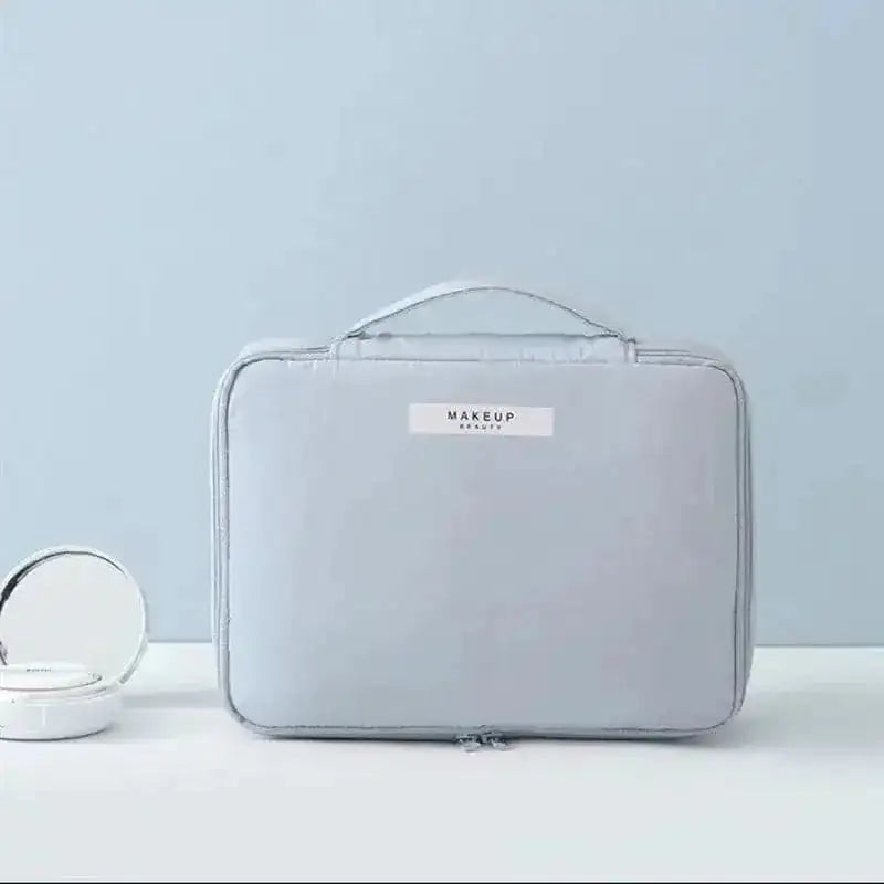 waterproof cosmetic bag | large capacity makeup organizer | travel toiletry bag women | ultrasonic cleaning