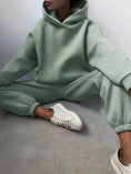 fleece-lined hoodie set | oversized hoodie and sweatpants set | loungewear two-piece outfit | ultrasonic cleaning