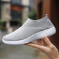 Stretch Mesh Breathable Flats Shoes Soft Sole Fly Knit Slip On Shoes Meifu Market