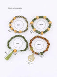 elastic bangle bracelet set | wooden beads jewelry | adjustable tree of life bracelet | energy saving