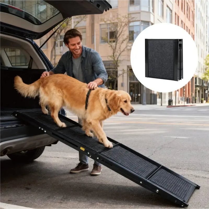 Dog Ramp For Car 65x17 Large Folding Pet Stair Ramps For Truck, SUV, With Non-Slip Surface, Up To 250LBS, Outdoor Dog Car Ramp For Medium  Large Dogs, Portable Pet Steps Meifu Market