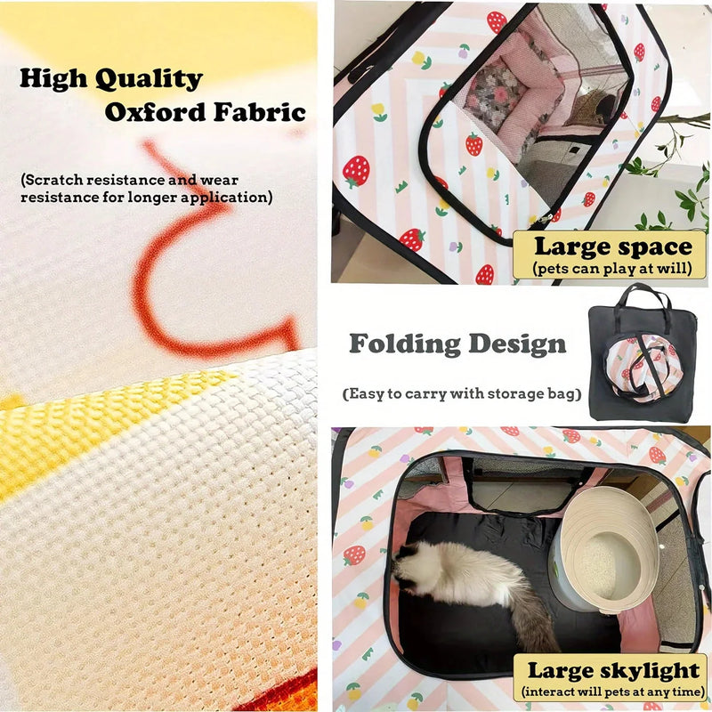 foldable pet playpen | portable dog crate for travel | collapsible cat kennel | energy saving