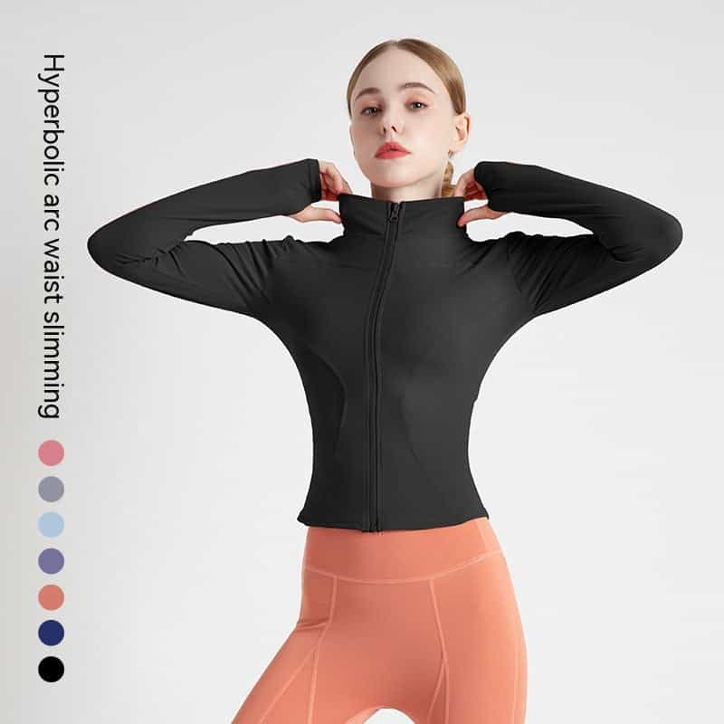 Outer Wear Long Sleeve Quick-drying Skinny Yoga Clothes Slim Fit Slimming Fitness Running Yoga Sports Jacket 