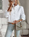 Striped Long Sleeve Shirt Fashion Ruffle Design Button Up Tops Casual Office Blouse Elegant Commuting Women's Clothing Meifu Market