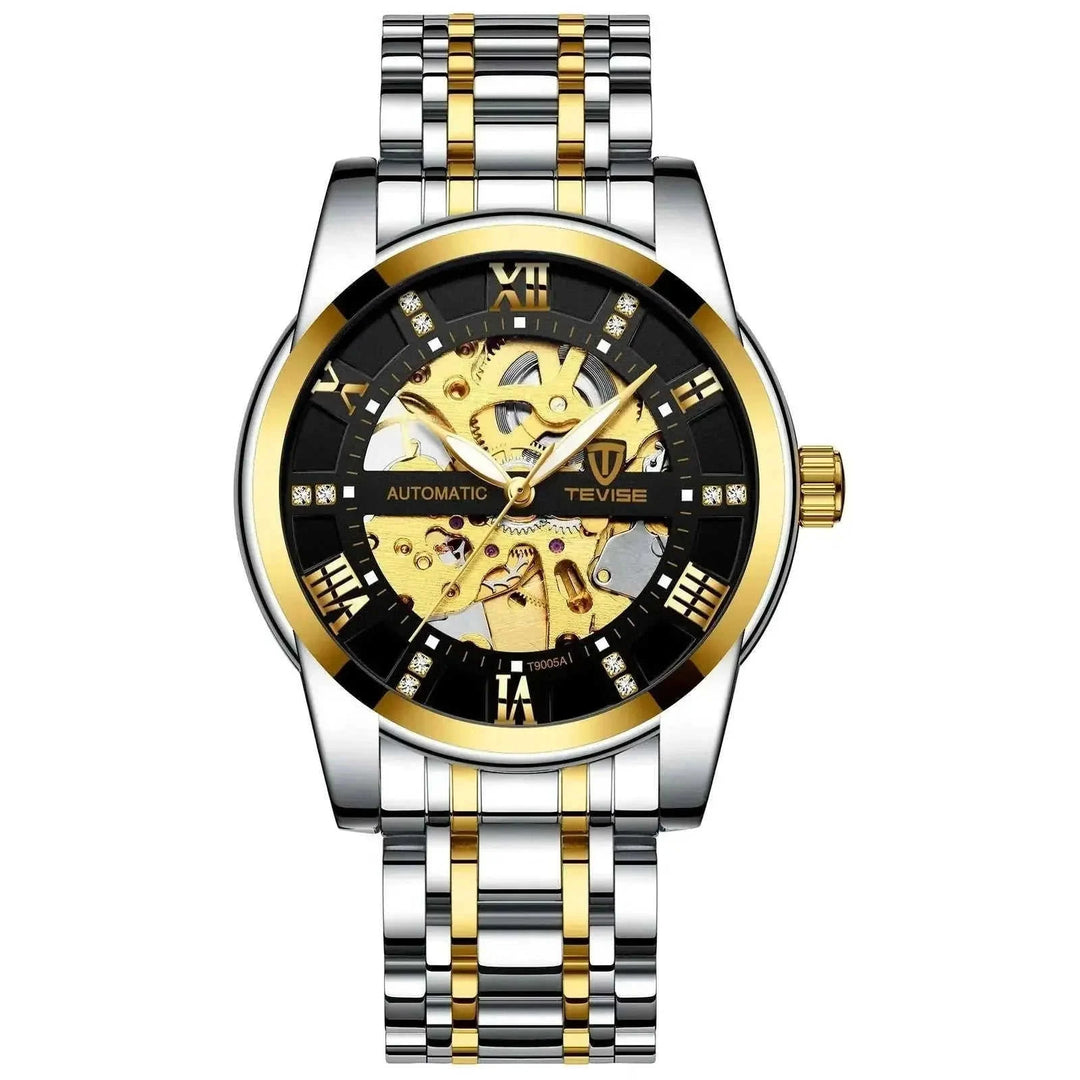 automatic mechanical movement | stainless steel case | 50m waterproof rating | energy saving