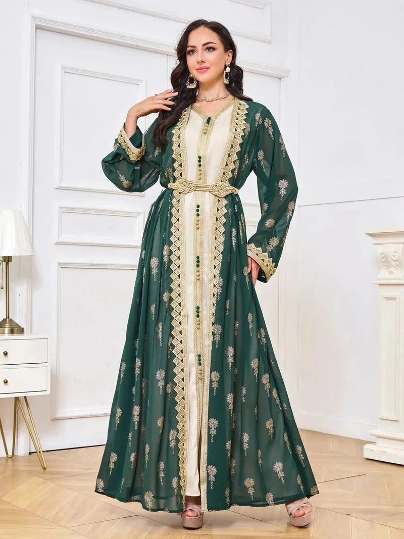 premium cotton blend fabric | plus size abaya dress set | modest islamic clothing women | energy saving