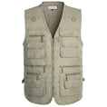 large size fishing vest | multiple pocket vest | waterproof outdoor vest | energy saving