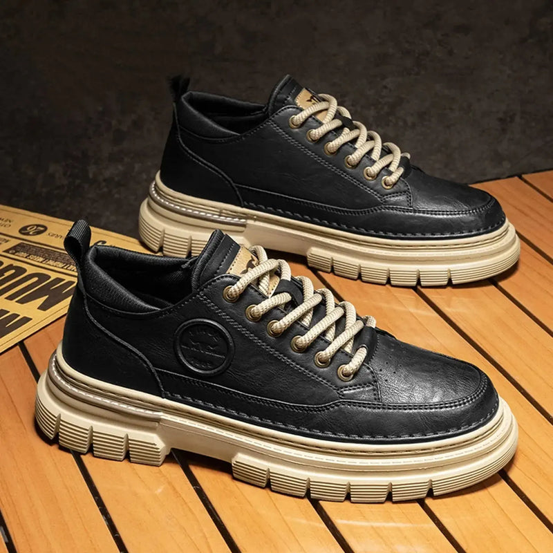 High-grade British Style Worker Boot Platform Casual Leather Shoes Meifu Market