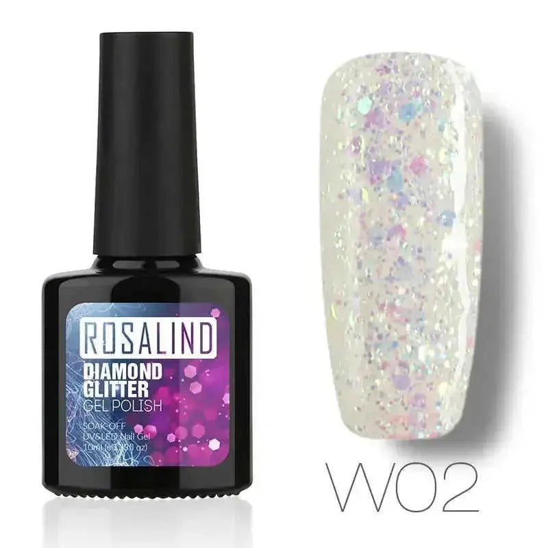 Diamond Nail Gel Polish - Reflective Glitter Gel for Nail Art | 10ml UV/LED RBW48 - available style options