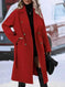 double-breasted trench coat women | long wool blend coat | belted winter jacket | energy saving
