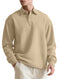 Jacquard Polo Sweater — Men's Loose-Fit Long Sleeve Knitwear