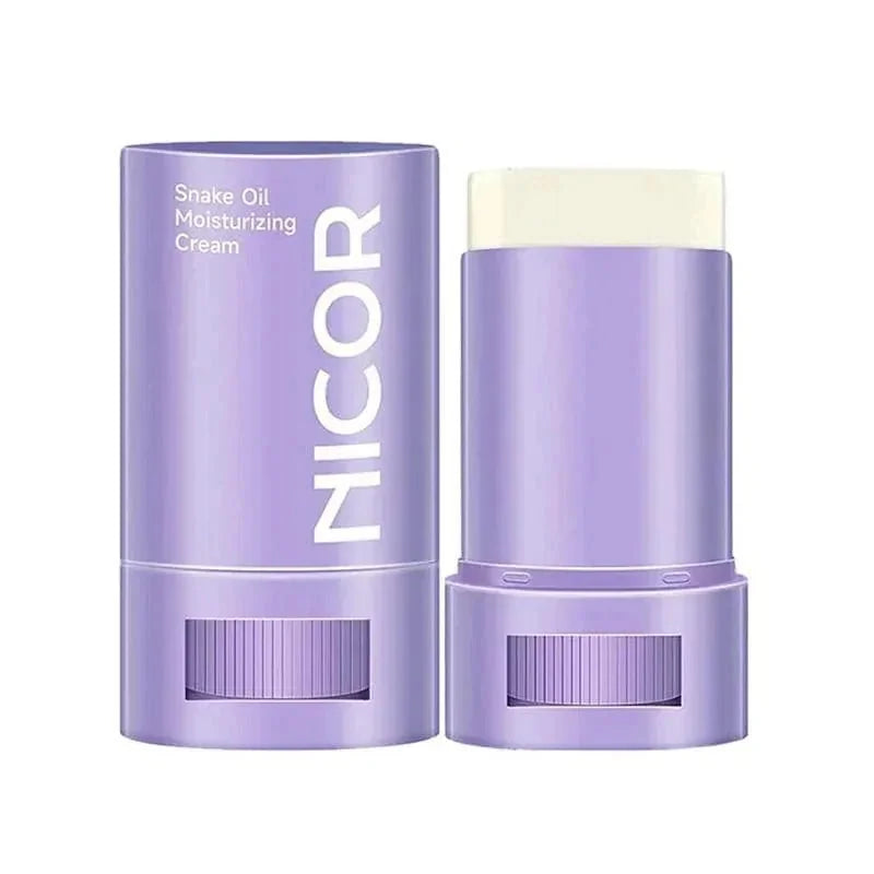 snake oil moisturizing balm stick | facial moisturizer for dry skin | neck firming skincare stick | energy saving