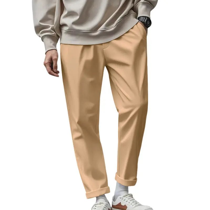 Men's Trousers With Pockets Casual Loose Comfortable Quick-drying Waist-tied Pants Meifu Market