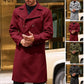 heavy wool blend coat | double-breasted trench coat | mens winter overcoat | energy saving