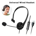 Microphone Volume Control Mute Cancelling Office PC Headphones 3.5mm And USB - new office headphones with microphone mute ...