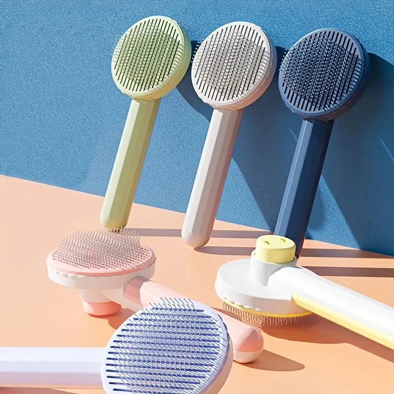 pet grooming brush stainless steel | dematting comb for dogs | cat grooming brush with steel teeth | ultrasonic cleaning