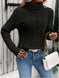 Women's Cable-knit Turtleneck Sweater Meifu Market