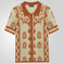Jacquard Knit Lapel Polo — Men's Open Collar Smart Casual