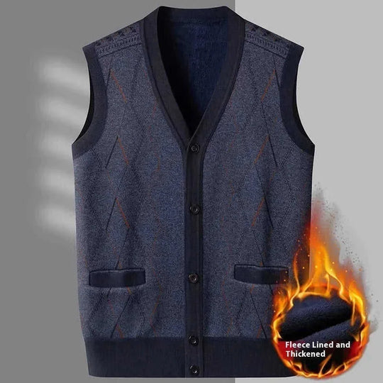 merino wool sweater vest | slim fit waistcoat men | lightweight cardigan for layering | energy saving
