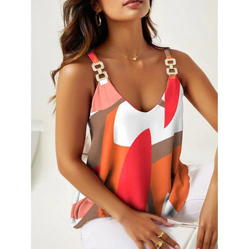 summer tank tops for women | v neck sleeveless top | loose fit casual blouse | energy saving