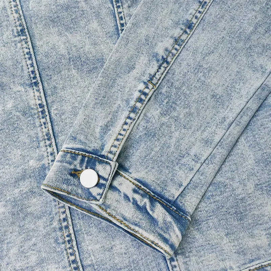 Men's Shirt Denim Shirt Jacket Trendy Simple All-match Slimming Slim Fit Polo Collar Jacket Meifu Market