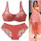 wire-free lace bra | seamless underwear set | push-up padded bra | energy saving
