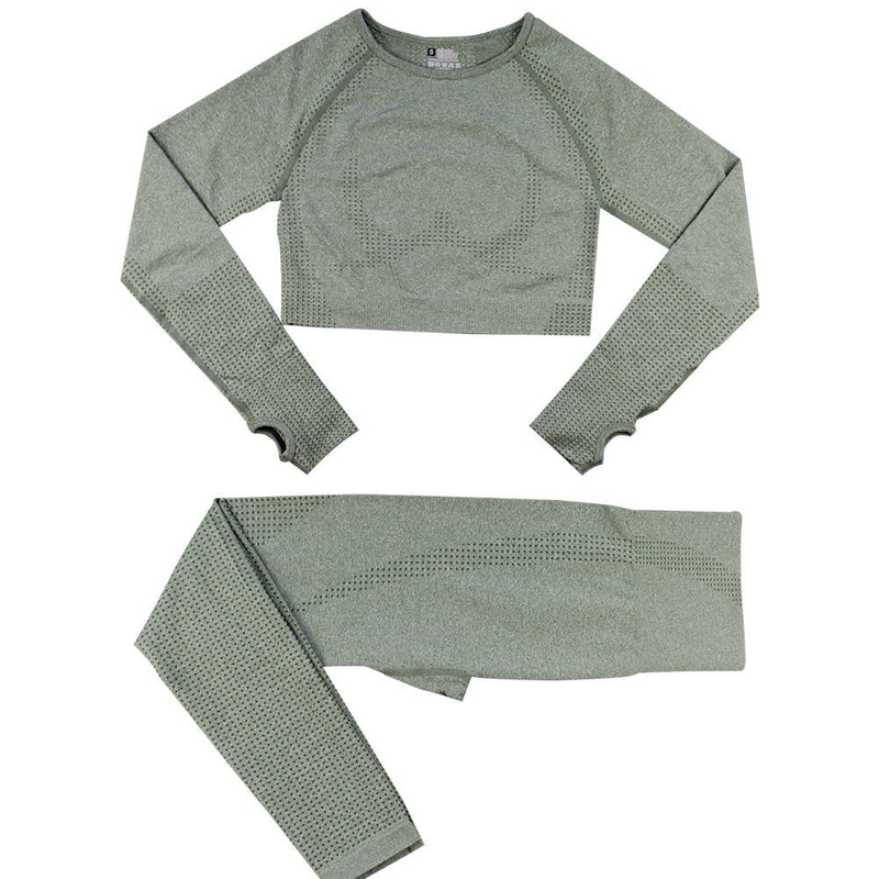 Seamless Knitted Dot Yoga Suit For Women Meifu Market