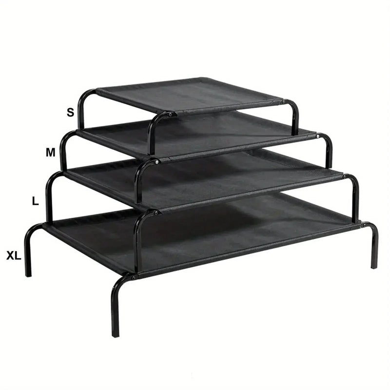 elevated dog bed for camping | heavy-duty aluminum frame dog cot | extra large portable dog bed | ultrasonic cleaning