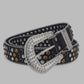 Men Women Alloy Belt Punk Rock Rivet Rhinestone meifu market