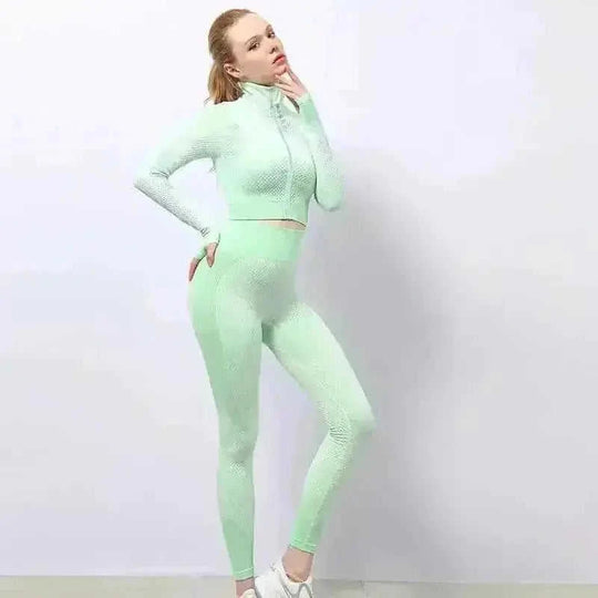 3PCS Yoga Set Seamless Sport Set Women Gym Clothing Leggings Women Crop Top Sports Bra Women Fitness Gym Set Womens Outfit...