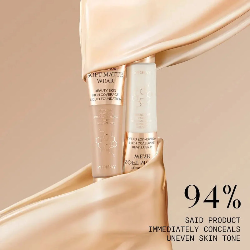 long-lasting matte foundation | waterproof liquid foundation | buildable coverage foundation | energy saving