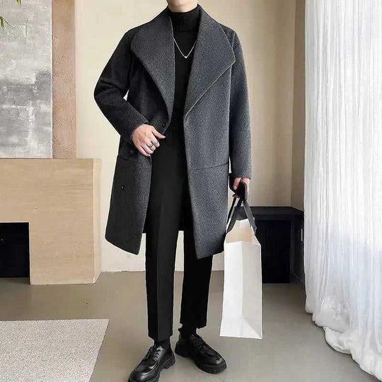 Men's Cotton-padded Mid-length Woolen Coat Meifu Market
