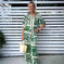 stretch-fabric printed pantsuit | office-to-evening outfit | free shipping today | energy saving