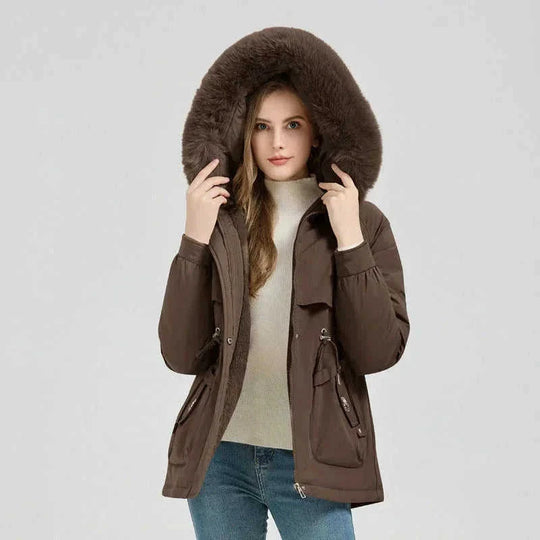 faux fur collar coat | waterproof winter coat | longline puffer jacket | energy saving