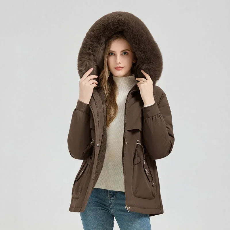 faux fur collar coat | waterproof winter coat | longline puffer jacket | energy saving