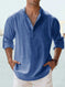 Men's Long Staple Cotton Long Sleeve Stand Collar Shirt - Meifu Market