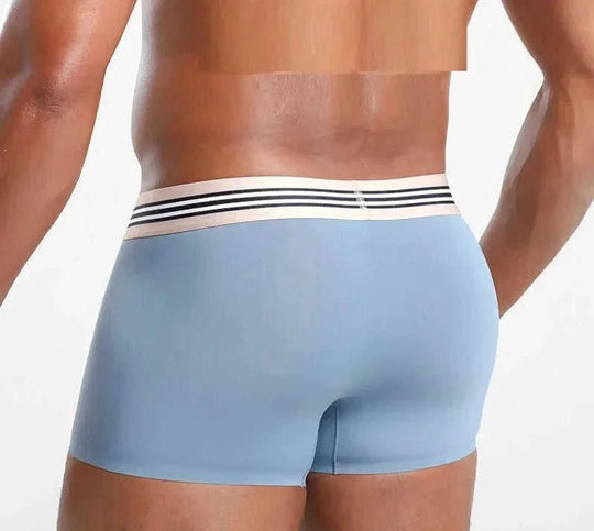 antibacterial fabric boxer briefs | mid-waist mens boxers | breathable cotton blend underwear | energy saving