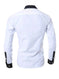 A Handsome Business And Fashionable Long-sleeved Shirt With Contrasting Colors For A Teenage Man - side view (pattern:...