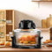 intelligent visual air fryer | 55 quart capacity air fryer | digital touchscreen air fryer | ultrasonic cleaning