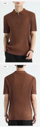 Ice Silk Quick-drying Men's Casual T-shirt Black - reverse side showing construction