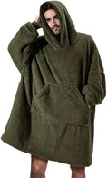 double-sided fleece hoodie | oversized pocket sweatshirt | wearable blanket hoodie | energy saving