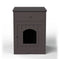 Wooden Pet House Cat Litter Box Enclosure With Drawer & Side Table Meifu Market