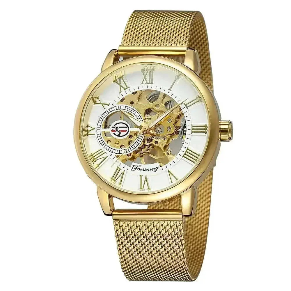 automatic mechanical movement | stainless steel case | business casual timepiece | ultrasonic cleaning