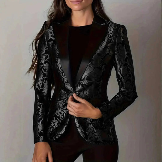 Embossed Stitching Elegant Banquet Date Easy Matching Coat 2XL - main product image