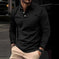 Buckle European And American Men's Daily Casual Polo Collar Long Sleeve Polo Wear - Meifu Market