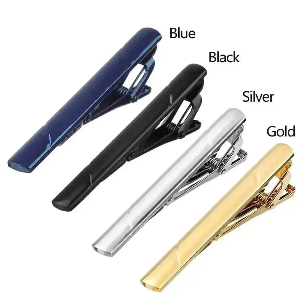 stainless-steel tie clip | gold metal tie bar | crystal tie pin for men | ultrasonic cleaning
