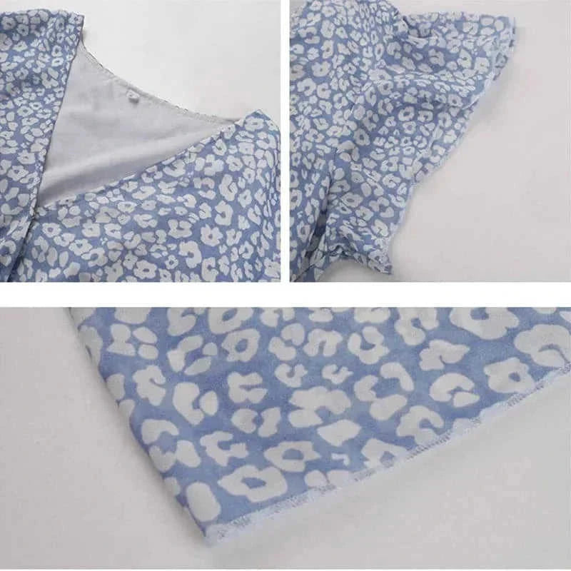 ruffle cap sleeve dress | v-neck wrap belt dress | boho floral maxi dress | ultrasonic cleaning