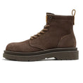 Men's Casual Retro Platform Middle High Top Suede Martin Boots Meifu Market