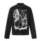 New American-style Retro Dark-themed Trendy Printed Mens Long-sleeve Shirt White - reverse side showing construction